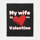 Couverture Polaire Ma femme est mon Valentin (Devant)
