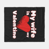 Couverture Polaire Ma femme est mon Valentin (Devant (Horizontal))