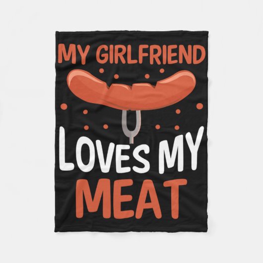 Couverture Polaire Ma Fille Aime Ma Viande (Devant)