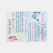 Couverture Polaire Ma fille de coeur douce personnalisée (Devant (Horizontal))