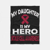 Couverture Polaire Ma Fille Est Mon Héros Sickle Cell Awareness T Shi (Devant)