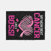 Couverture Polaire Ma Mère Battre Le Cancer Du Sein Comme Un Guerrier (Devant (Horizontal))