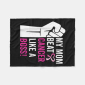 Couverture Polaire Ma Mère Battre Le Cancer Du Sein Comme Un Guerrier (Devant (Horizontal))