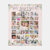 Couverture Polaire MA MÈRE MON AMI Photo Collage Mère Fille (Devant)