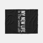 Couverture Polaire Ma Nouvelle Vie Est La Bonne Vie -  (Devant (Horizontal))