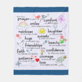 Couverture Polaire Ma Prière Pour Vous| Bleu classique (Devant)