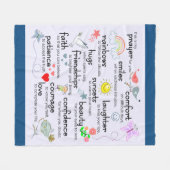 Couverture Polaire Ma Prière Pour Vous| Bleu classique (Devant (Horizontal))