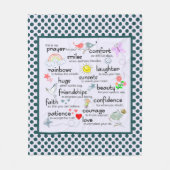 Couverture Polaire Ma prière pour vous poème (Devant)