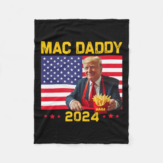 Couverture Polaire Mac Daddy Funny Trump Fries Mega Donald Tru (Devant)