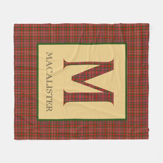 Couverture Polaire MacAlister Tartan Monogramme M (Devant (Horizontal))