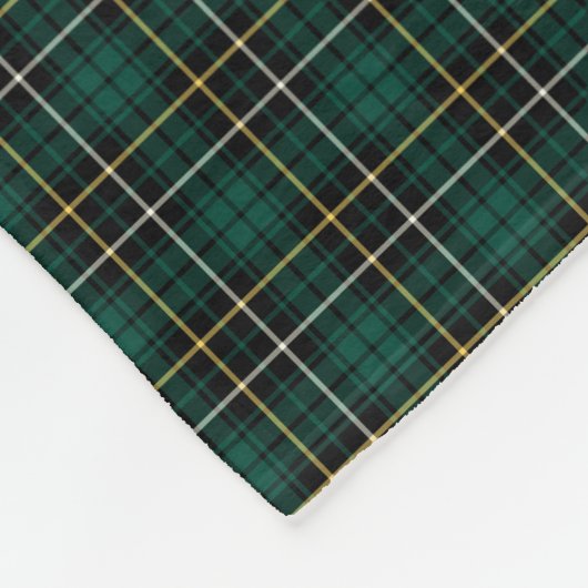 Couverture Polaire MacAlpine Clan vert et tartare noir (Coin)