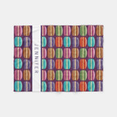 Couverture Polaire Macaron à Parties scintillant violette (Devant (Horizontal))
