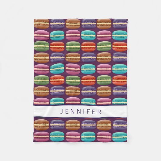 Couverture Polaire Macaron à Parties scintillant violette (Devant)