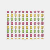 Couverture Polaire Macaron Cookies French Bakery Pâtisserie (Devant (Horizontal))