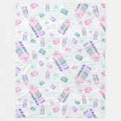 Couverture Polaire Macarons de Noël (Devant)