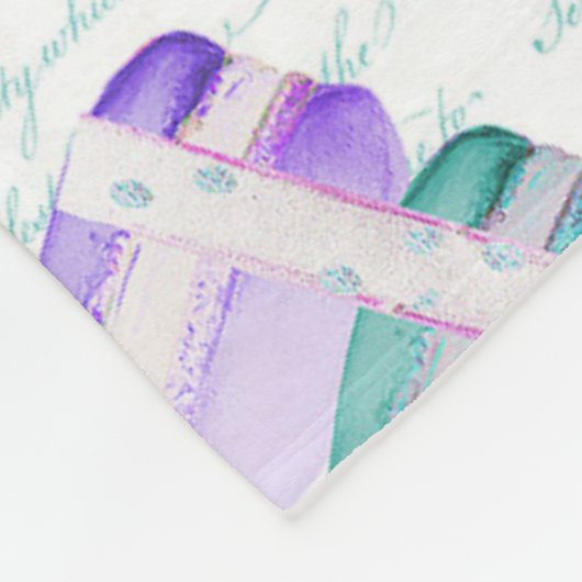 Couverture Polaire Macarons de Noël (Coin)