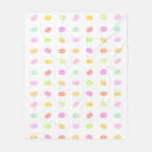 Couverture Polaire Macarons Motif Blanche polaire (Devant)