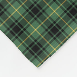Couverture Polaire MacArthur Clan Tartan noir et vert