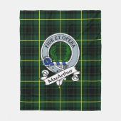 Couverture Polaire MacArthur Moderne Clan Badge Tartan Plaid (Devant)
