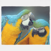 Couverture Polaire Macaws in love (Devant (Horizontal))