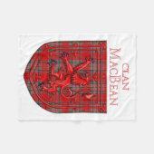 Couverture Polaire MacBean Tartan Scottish Plaid Lion Rampant (Devant (Horizontal))