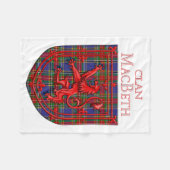 Couverture Polaire MacBeth Tartan Scottish Plaid Lion Rampant (Devant (Horizontal))
