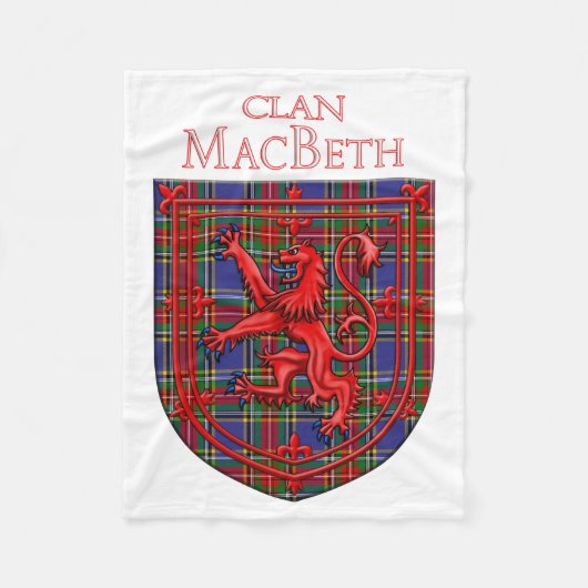 Couverture Polaire MacBeth Tartan Scottish Plaid Lion Rampant (Devant)
