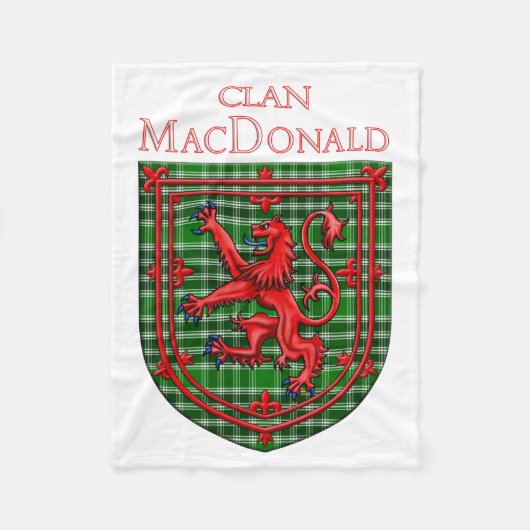 Couverture Polaire MacDonald de l'Ancien Tartan des Îles (Devant)