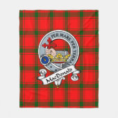 Couverture Polaire MacDonald de Sleat Macdonalds Of Donald Clan Badge (Devant)