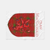 Couverture Polaire MacDonald de Sleat Tartan Scottish Plaid Lion Ramp (Devant (Horizontal))