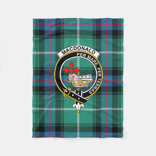 Couverture Polaire MacDonald Tartan, Badge & Crest Blanket (Devant)