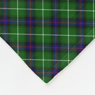 Couverture Polaire MacDonald tartan bleu vert plaid