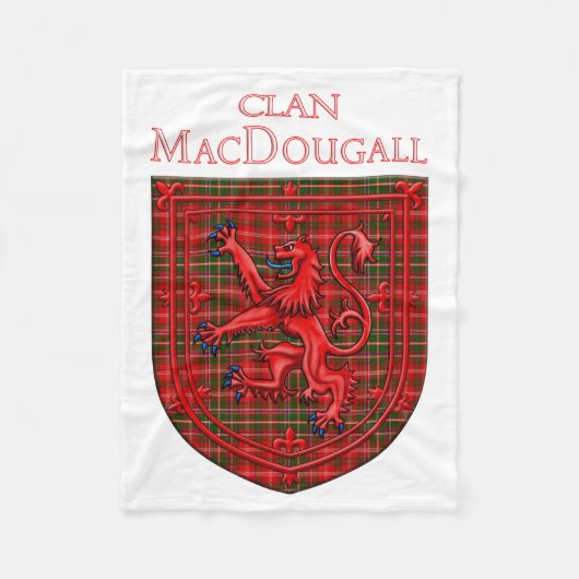 Couverture Polaire MacDougall Tartan Scottish Plaid Lion Rampant (Devant)
