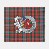 Couverture Polaire MacDuff Chasse Ancien Clan Badge Tartan Plaid (Devant (Horizontal))