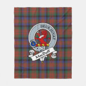 Couverture Polaire MacDuff Chasse Moderne Clan Badge Tartan Plaid (Devant)