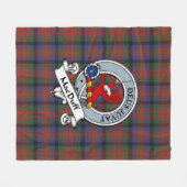 Couverture Polaire MacDuff Chasse Moderne Clan Badge Tartan Plaid (Devant (Horizontal))