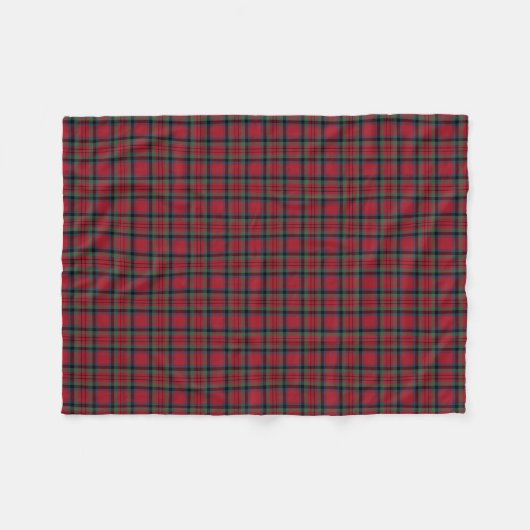 Couverture Polaire MacDuff Clan rouge, vert et bleu Tartan (Devant (Horizontal))
