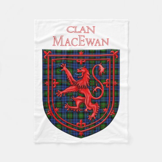 Couverture Polaire MacEwan Tartan Scottish Plaid Lion Rampant (Devant)
