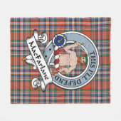 Couverture Polaire MacFarlane Ancien Clan Badge Tartan Plaid (Devant (Horizontal))