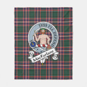 Couverture Polaire MacFarlane Chasse Ancien Clan Badge Tartan Plaid (Devant)