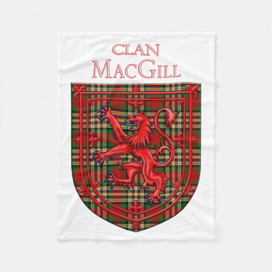 Couverture Polaire MacGill Tartan Scottish Plaid Lion Rampant (Devant)