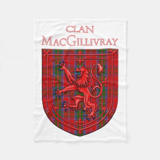 Couverture Polaire MacGillivray Tartan Scottish Plaid Lion Rampant (Devant)