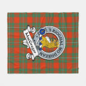 Couverture Polaire MacGregor Ancient Clan Badge Tartan Plaid (Devant (Horizontal))