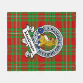 Couverture Polaire MacGregor Moderne Clan Badge Tartan Plaid (Devant (Horizontal))