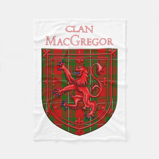 Couverture Polaire MacGregor Tartan Scottish Plaid Lion Rampant (Devant)