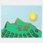 Couverture Polaire Machu Picchu Cusco Pérou Dessin Toison Blanche (Devant (Horizontal))