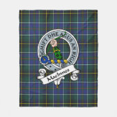 Couverture Polaire MacInnes Moderne Clan Badge Tartan Plaid (Devant)