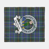 Couverture Polaire MacInnes Moderne Clan Badge Tartan Plaid (Devant (Horizontal))