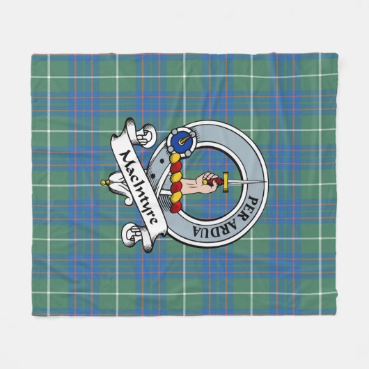 Couverture Polaire MacIntyre Chasse Ancien Clan Badge Tartan Plaid (Devant (Horizontal))