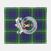 Couverture Polaire MacIntyre Chasse Moderne Clan Badge Tartan Plaid (Devant (Horizontal))